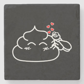 Poop in Love - Brootsch the PooPoo Stone Coaster