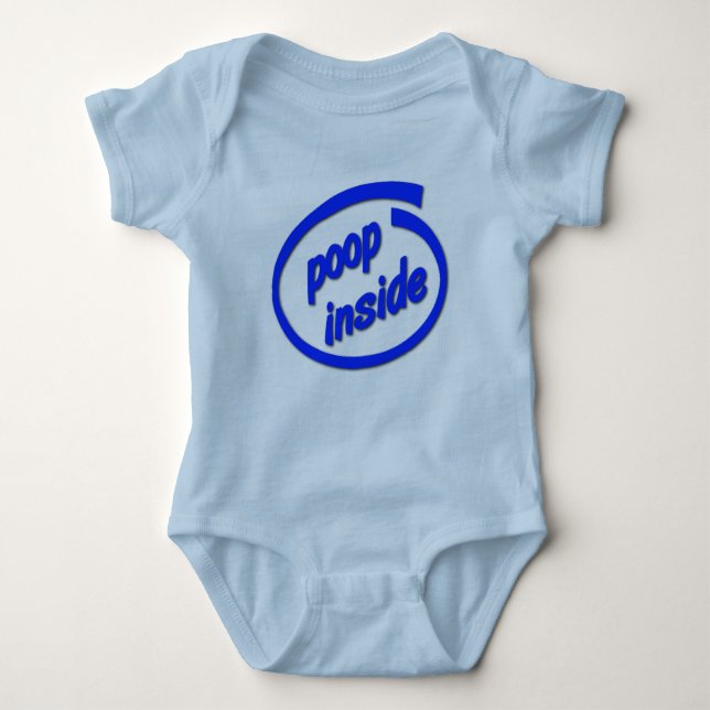 Poop Inside Funny Baby Infant Creeper Humour (Front)