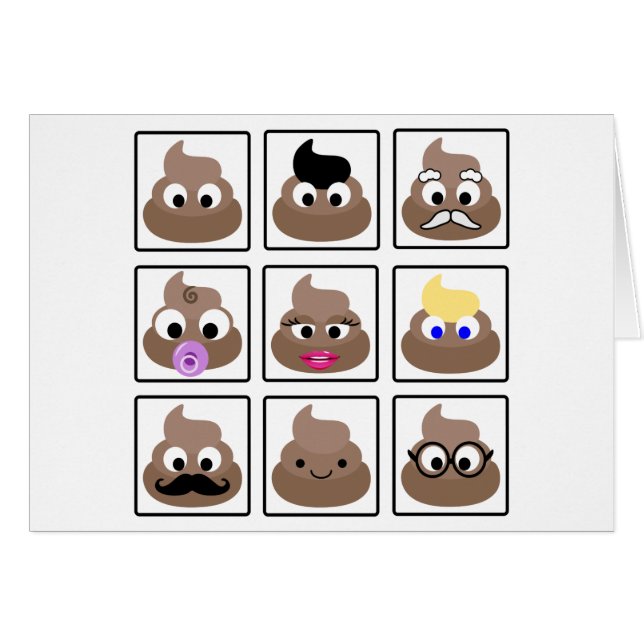 Poop Many Faces (Front Horizontal)