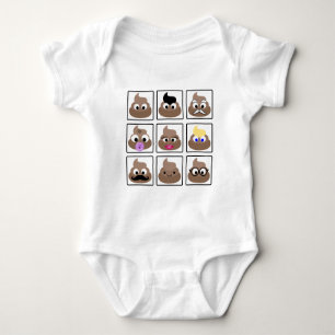 Poop Many Faces Baby Bodysuit
