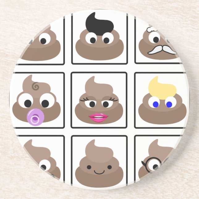 Poop Many Faces Coaster (Front)