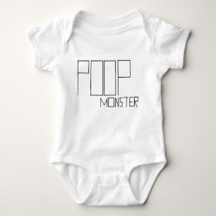 poop monster baby bodysuit