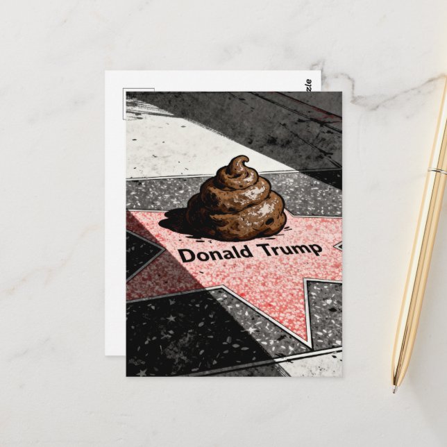 Poop on a Star Postcard (Front/Back In Situ)