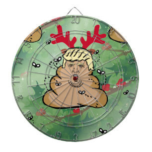 poop reindeer donald trump dartboard