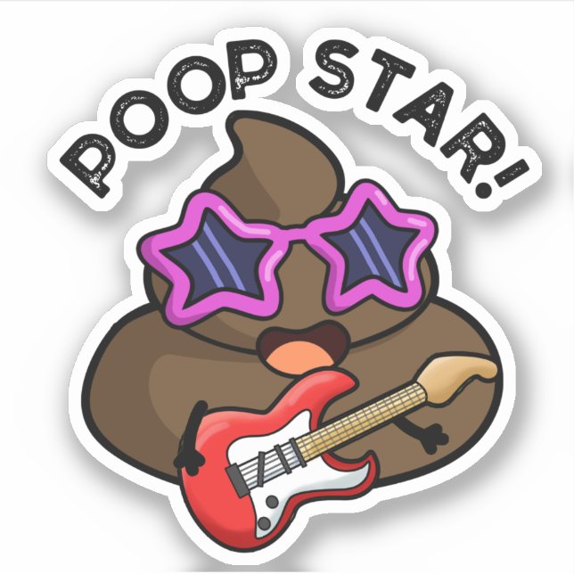 Poop Star Funny Pop Star Pun  (Front)