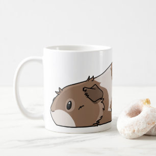 Pooped Pig Cute Brown & Cream Guinea Pig Coffee Mug