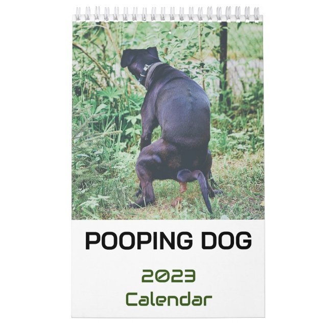 Pooping Dog Calendar 2023 (Cover)
