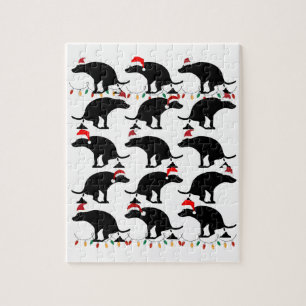 Pooping Dog Christmas  Jigsaw Puzzle