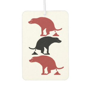 Pooping Dogs Car Air Freshener