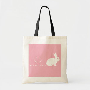 Pooping Heart Rabbit Shopping Bag