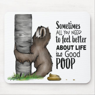 pooping Sloth Mouse Pad