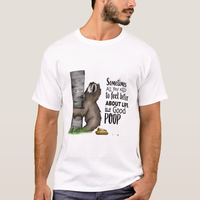pooping Sloth T-Shirt (Front)