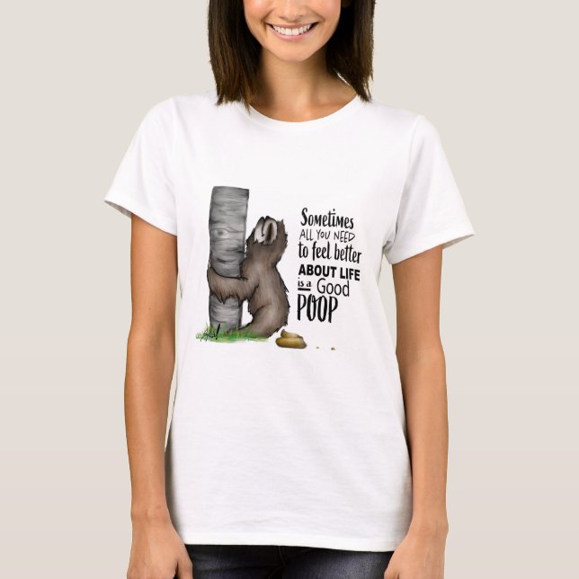 pooping Sloth T-Shirt (Front)