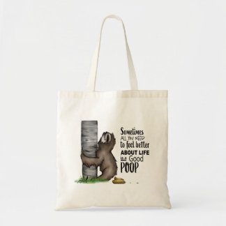 pooping Sloth Tote Bag