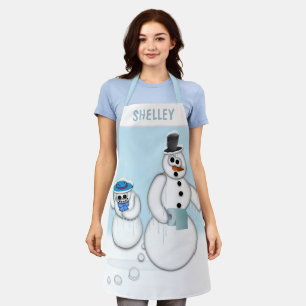 Pooping Snowman Apron