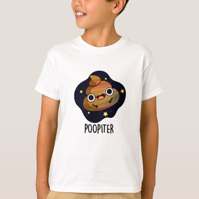 Poopiter Funny Planet Jupiter Pun  T-Shirt (Front)