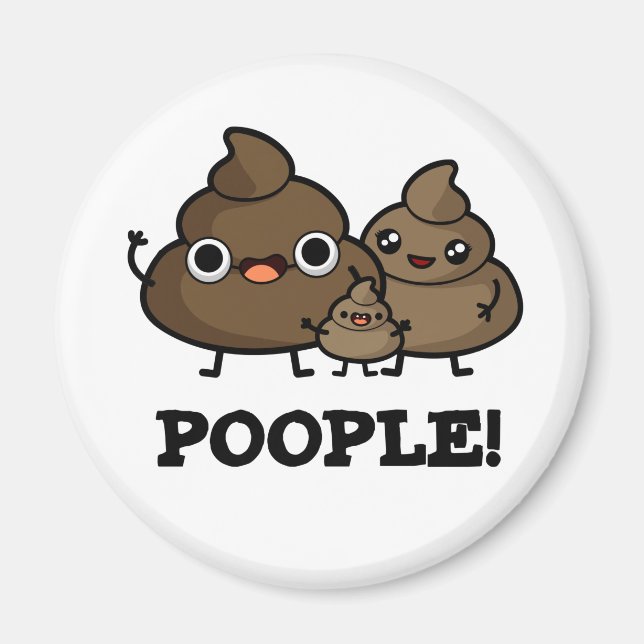 Poople Funny Poop People Pun  Magnet (Front)