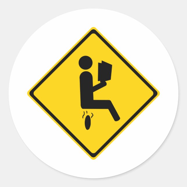 Poopman Classic Round Sticker (Front)