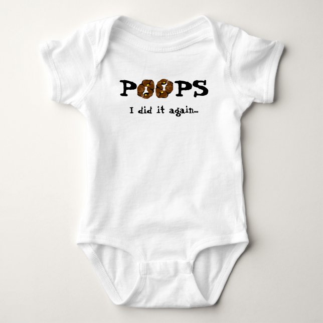 Poops... Baby Bodysuit (Front)