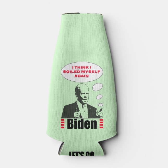 Poopy Pants Biden Bottle Cooler (Front)