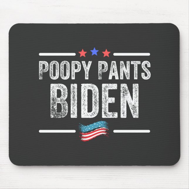 Poopy Pants Biden Mouse Pad (Front)