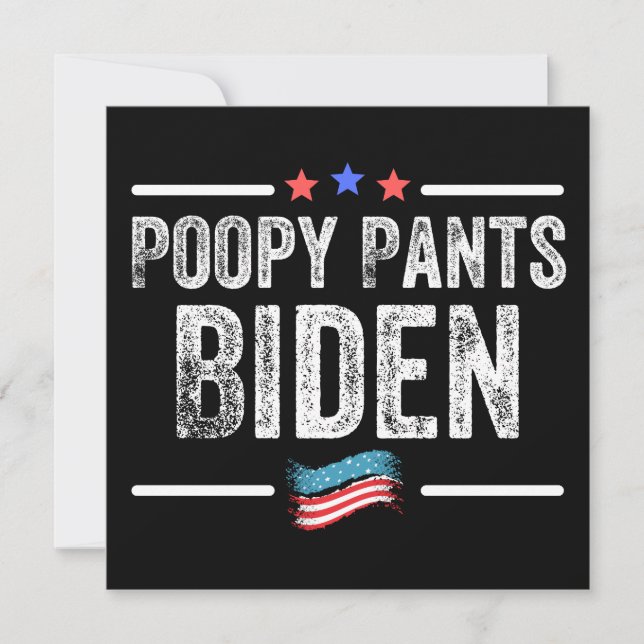 Poopy Pants Biden Save The Date (Front)