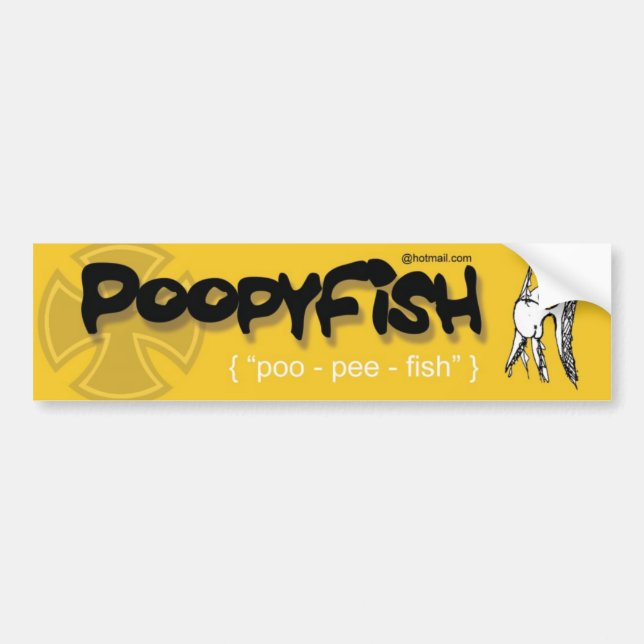 Poopyfish Bumper Sticker (Front)