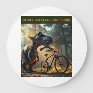 Poor Bicycle Large Clock