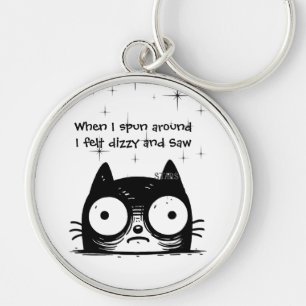Poor Cat, Cute Cat ,Funny Cat Key Ring