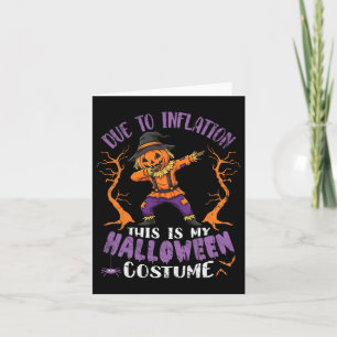 Poor Halloween Costume Due To Inflation Scarecrow Card