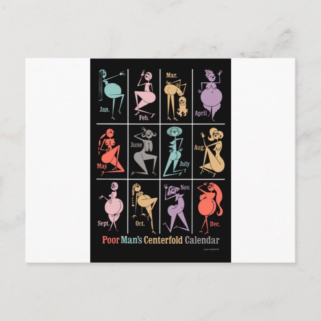 Poor Man’s Centerfold Calendar Postcard (Front)
