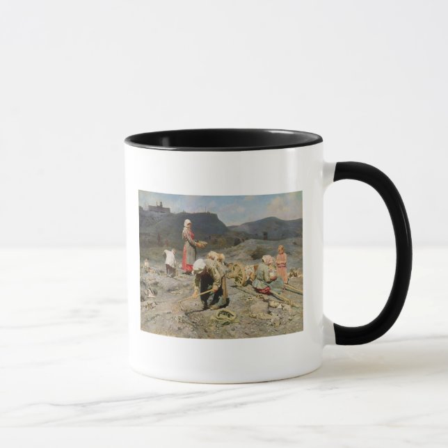 Poor People Gathering Coal Mug (Right)
