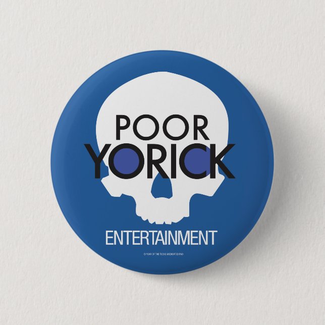 Poor Yorick Entertainment logo 6 Cm Round Badge (Front)