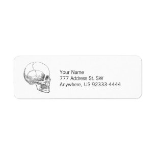 Poor Yorick's Skull Return Address Label