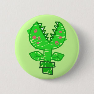 Poorly Drawn Plant 6 Cm Round Badge