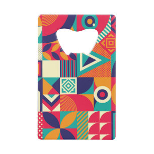 Pop abstract geometric shapes, seamless pattern.