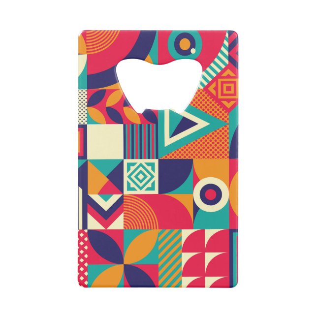 Pop abstract geometric shapes, seamless pattern. (Front)