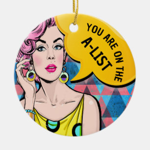 Pop Art A-List VIP  Ceramic Ornament