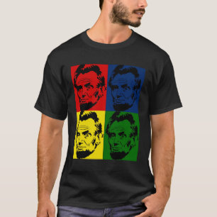 Pop art Abe Lincoln Portrait 4 colours - Shirt