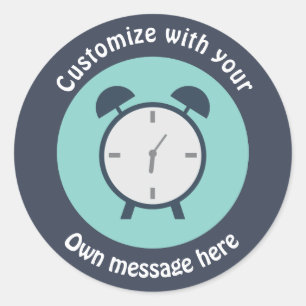 Pop Art Alarm Clock Classic Round Sticker