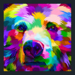 Pop-Art Animal Poster<br><div class="desc">Colourful Bear Poster</div>