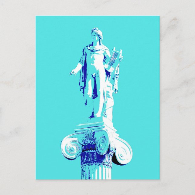 Pop Art Apollo Ancient Greek Sculpture  Postcard (Front)