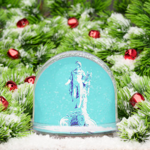 Pop Art Apollo Greek Statue – Bold Classical  Snowglobe