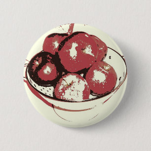 Pop Art Apples 6 Cm Round Badge