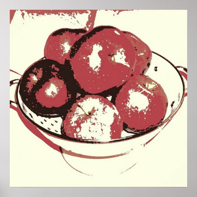 Pop Art Apples Poster (Front)