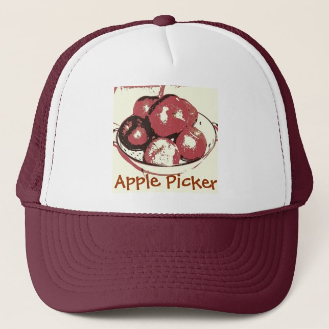 Pop Art Apples Trucker Hat (Front)