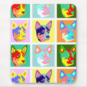 Pop Art Australian Cattle Dog Mouse Pad