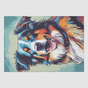 Pop Art: Australian Shepherd Decoupage Tissue Paper