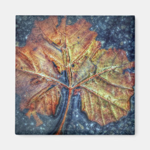 Pop Art Autumn Leaf Magnet