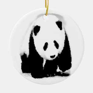 Pop Art Baby Panda Ceramic Tree Decoration